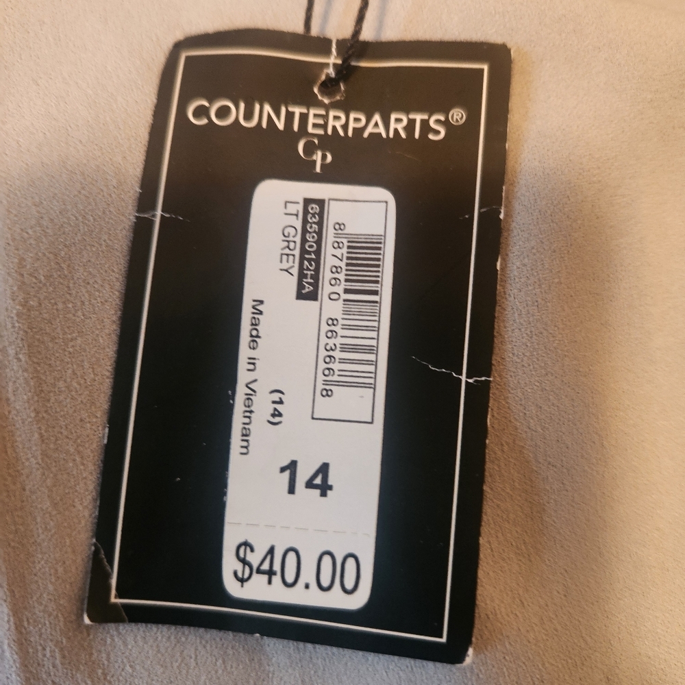 Counterparts Light Grey Pull On Pants. NEW. Size 14 - Picture 3 of 7